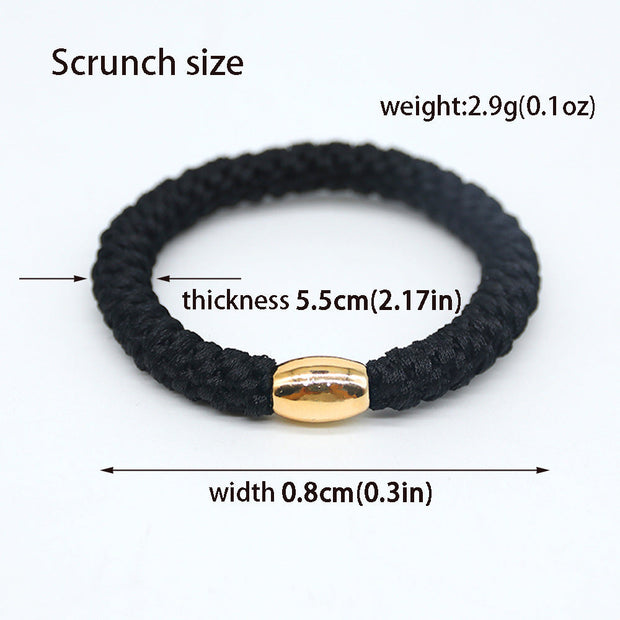 Embroidery Thread Twist High Elastic Hair Bands Women