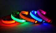 Nylon LED Pet Dog Luminous Collar Night Safety Flashing Glow