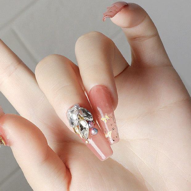 Manicure Diamond Accessories Heart Water Drops