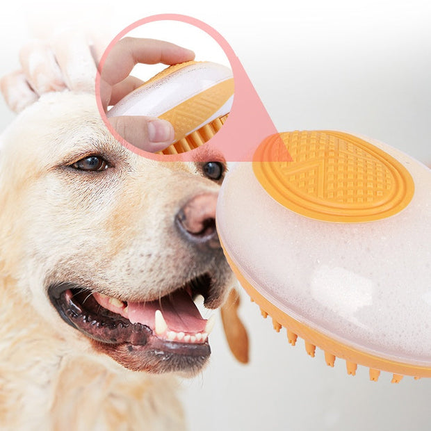 Pet Massage Comb Silicone Dog Grooming Tool